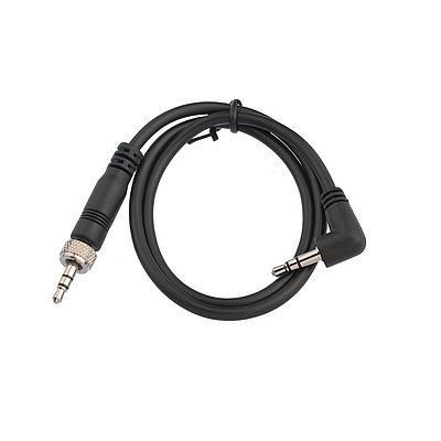 Line cable black 0.5m angled